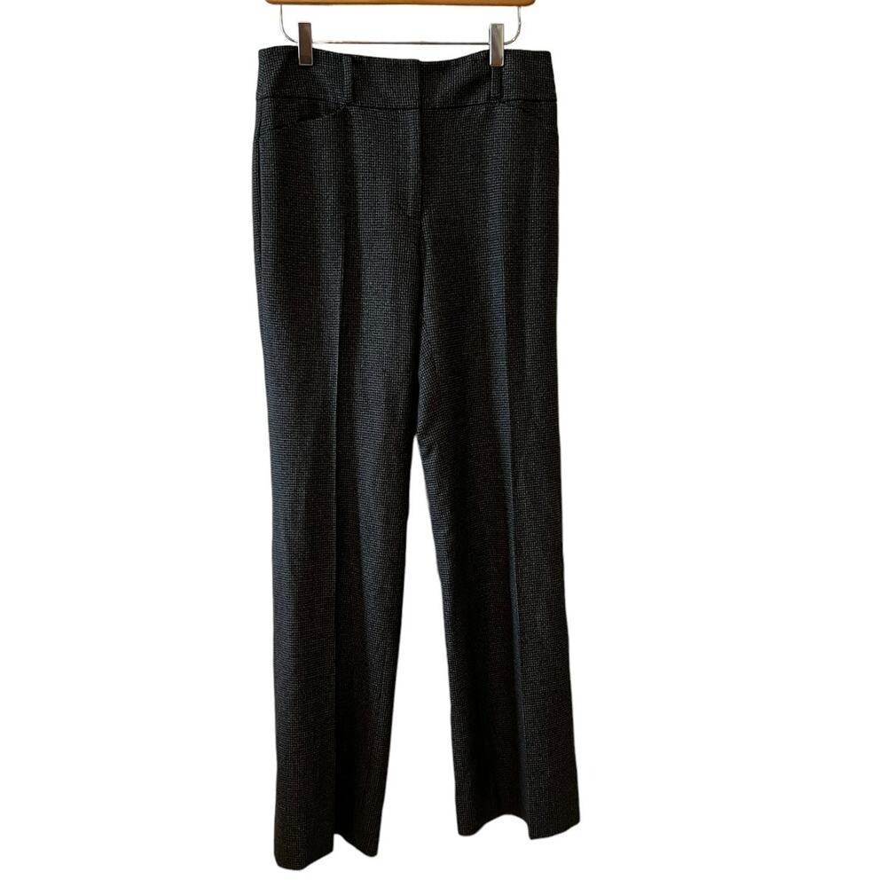 White House Black Market WHBM Boot Leg career pants Black White 6